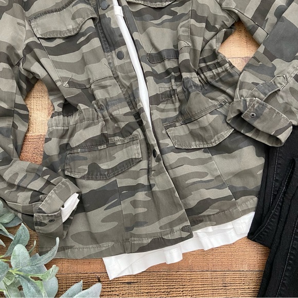 Camo Utility Jacket with Adjustable Waist by ANA - Picture 3 of 8